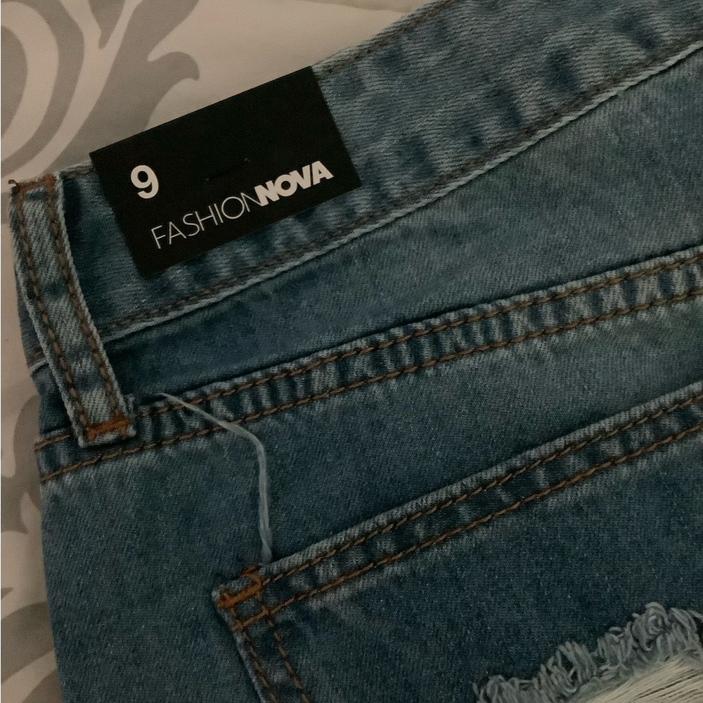 Ripped blue jeans